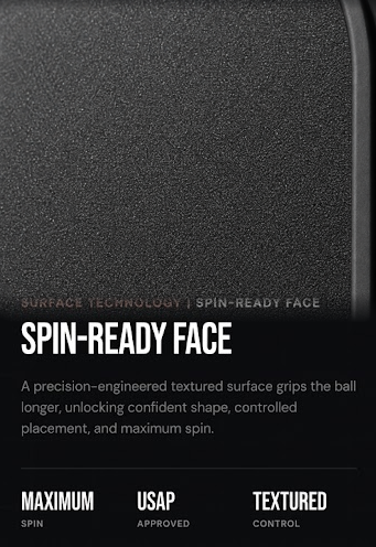 Spin-Ready Face technology with a uniform textured composite grit surface